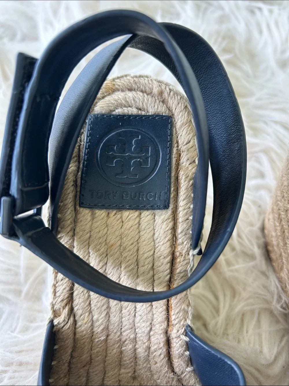Tory Burch Bima Leather wedge Espadrille Sandal